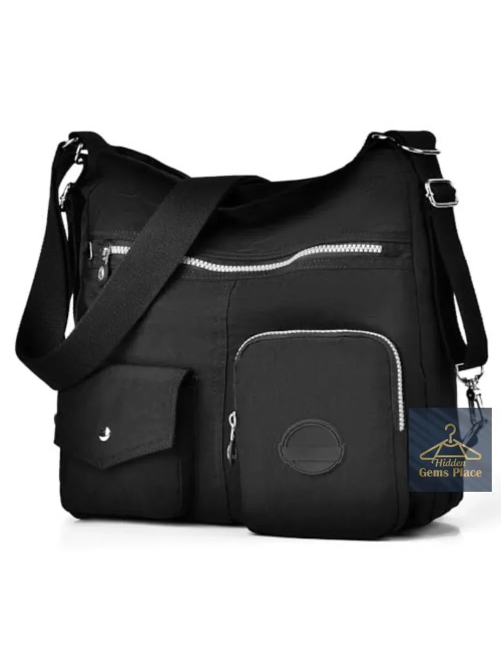Nylon Hobo Purse Convertible Backpack Crossbody Shoulder Bag RFID Waterproof